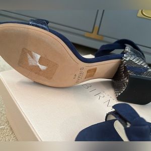 Alexandre Birman Navy Python Sandal